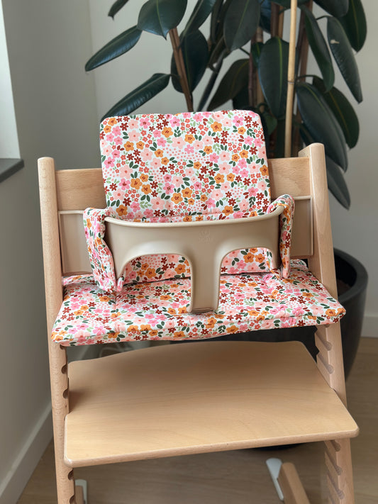 Kussenset voor op de Stokke Tripp Trapp stoel - Bloesemfeest